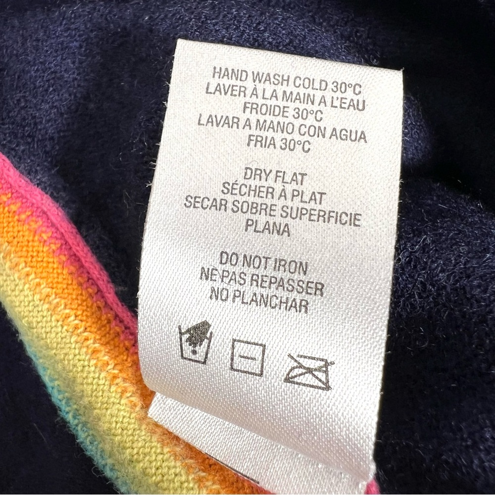 Sundry Cashmere Blend Joggers Sweatpants tRainbow Navy Size 1 -Small - Picture 11 of 13